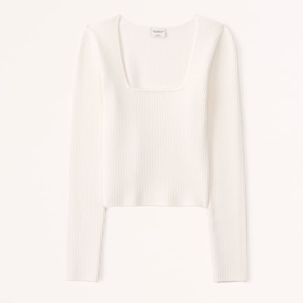 Abercrombie & Fitch Long Sleeve Ottoman Squareneck Top